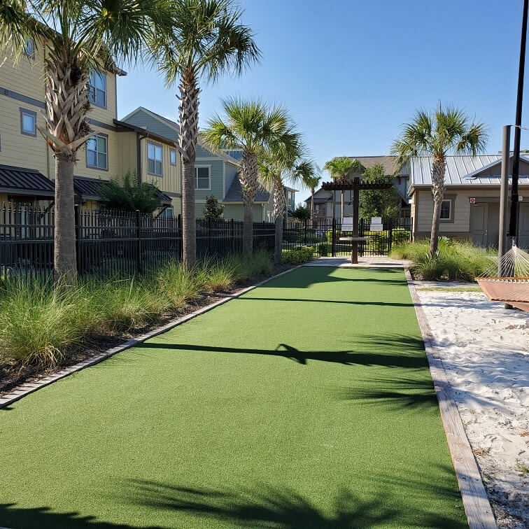 artificial grass and synthetic turf bocce ball 