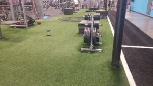 Indoor artificial turf for training