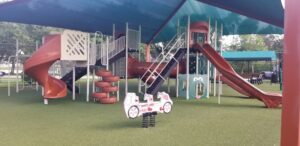Playground-safe fake grass