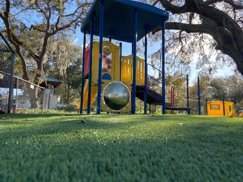 Fake Grass for Playground Installation