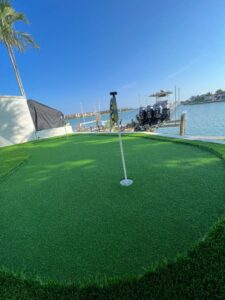 Fake Putting Green Turf in a Mini Golf