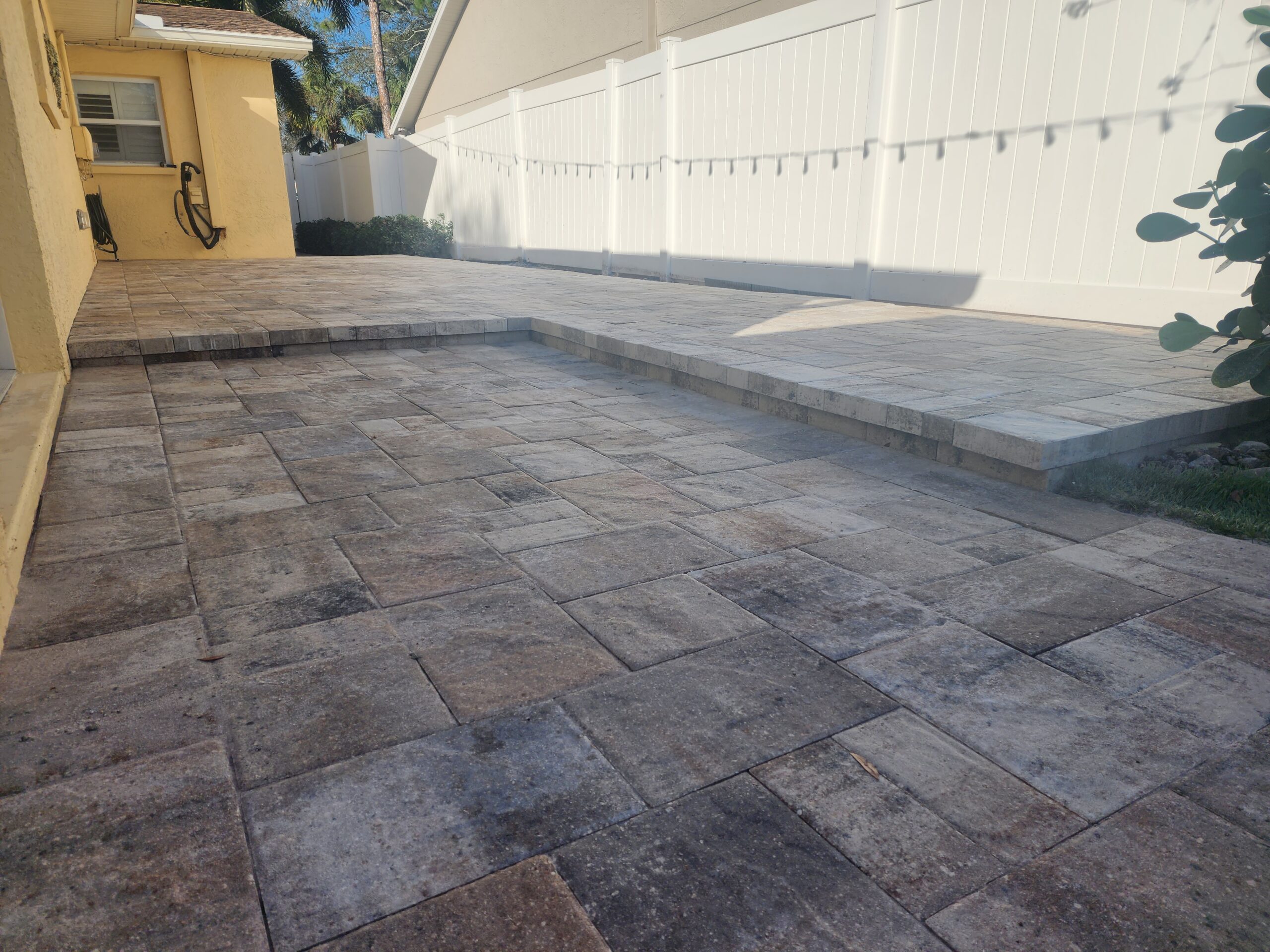 patio brick paver installation