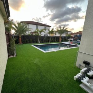 synthetic grass installation in carrollwood