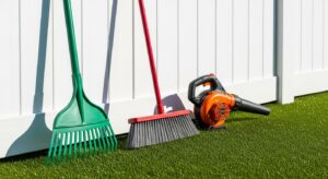 essential-artificial-grass-cleaning-tools-rake-broom-blower